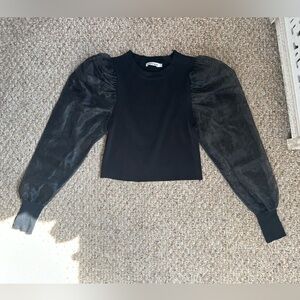 Cherry Koko - Black Puff Sleeve Top